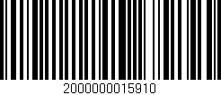 Código de barras (EAN, GTIN, SKU, ISBN): '2000000015910'