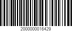 Código de barras (EAN, GTIN, SKU, ISBN): '2000000016429'