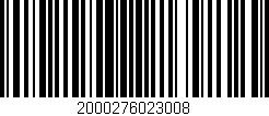 Código de barras (EAN, GTIN, SKU, ISBN): '2000276023008'