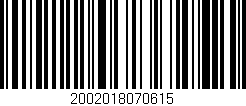 Código de barras (EAN, GTIN, SKU, ISBN): '2002018070615'
