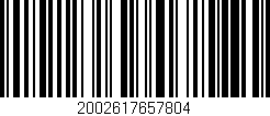 Código de barras (EAN, GTIN, SKU, ISBN): '2002617657804'