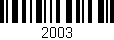 Código de barras (EAN, GTIN, SKU, ISBN): '2003'