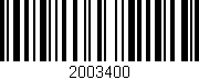 Código de barras (EAN, GTIN, SKU, ISBN): '2003400'