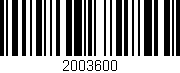 Código de barras (EAN, GTIN, SKU, ISBN): '2003600'