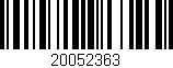 Código de barras (EAN, GTIN, SKU, ISBN): '20052363'