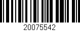 Código de barras (EAN, GTIN, SKU, ISBN): '20075542'