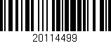 Código de barras (EAN, GTIN, SKU, ISBN): '20114499'