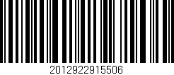 Código de barras (EAN, GTIN, SKU, ISBN): '2012922915506'