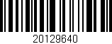 Código de barras (EAN, GTIN, SKU, ISBN): '20129640'