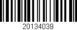 Código de barras (EAN, GTIN, SKU, ISBN): '20134039'