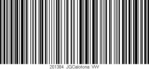 Código de barras (EAN, GTIN, SKU, ISBN): '201384_JGCalotona_VW'