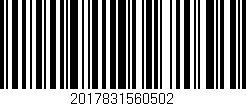Código de barras (EAN, GTIN, SKU, ISBN): '2017831560502'