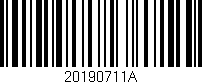Código de barras (EAN, GTIN, SKU, ISBN): '20190711A'