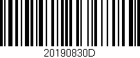 Código de barras (EAN, GTIN, SKU, ISBN): '20190830D'