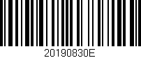 Código de barras (EAN, GTIN, SKU, ISBN): '20190830E'