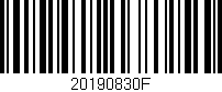 Código de barras (EAN, GTIN, SKU, ISBN): '20190830F'