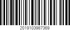 Código de barras (EAN, GTIN, SKU, ISBN): '2019103987369'