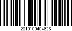 Código de barras (EAN, GTIN, SKU, ISBN): '2019109484626'