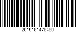 Código de barras (EAN, GTIN, SKU, ISBN): '2019181478490'