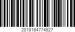 Código de barras (EAN, GTIN, SKU, ISBN): '2019184774827'