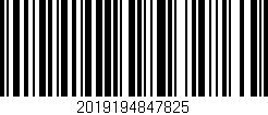 Código de barras (EAN, GTIN, SKU, ISBN): '2019194847825'