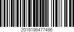 Código de barras (EAN, GTIN, SKU, ISBN): '2019198477486'