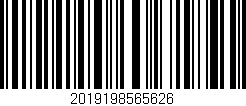 Código de barras (EAN, GTIN, SKU, ISBN): '2019198565626'