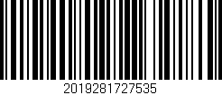 Código de barras (EAN, GTIN, SKU, ISBN): '2019281727535'