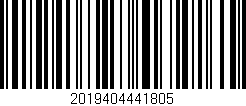 Código de barras (EAN, GTIN, SKU, ISBN): '2019404441805'