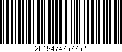 Código de barras (EAN, GTIN, SKU, ISBN): '2019474757752'