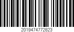 Código de barras (EAN, GTIN, SKU, ISBN): '2019474772823'