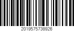 Código de barras (EAN, GTIN, SKU, ISBN): '2019575738926'