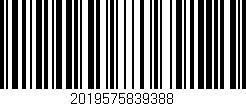 Código de barras (EAN, GTIN, SKU, ISBN): '2019575839388'