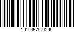Código de barras (EAN, GTIN, SKU, ISBN): '2019657929389'
