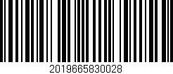 Código de barras (EAN, GTIN, SKU, ISBN): '2019665830028'