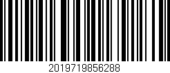 Código de barras (EAN, GTIN, SKU, ISBN): '2019719856288'