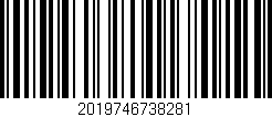 Código de barras (EAN, GTIN, SKU, ISBN): '2019746738281'