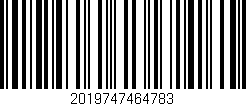 Código de barras (EAN, GTIN, SKU, ISBN): '2019747464783'
