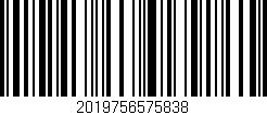 Código de barras (EAN, GTIN, SKU, ISBN): '2019756575838'