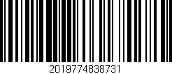Código de barras (EAN, GTIN, SKU, ISBN): '2019774838731'