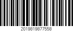 Código de barras (EAN, GTIN, SKU, ISBN): '2019819877558'