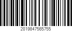 Código de barras (EAN, GTIN, SKU, ISBN): '2019847565755'