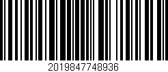 Código de barras (EAN, GTIN, SKU, ISBN): '2019847748936'