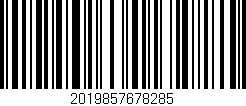 Código de barras (EAN, GTIN, SKU, ISBN): '2019857678285'