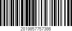 Código de barras (EAN, GTIN, SKU, ISBN): '2019857757386'