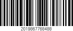 Código de barras (EAN, GTIN, SKU, ISBN): '2019867768488'