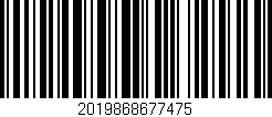 Código de barras (EAN, GTIN, SKU, ISBN): '2019868677475'