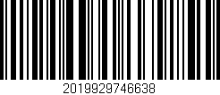 Código de barras (EAN, GTIN, SKU, ISBN): '2019929746638'