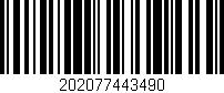Código de barras (EAN, GTIN, SKU, ISBN): '202077443490'