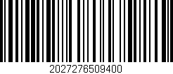 Código de barras (EAN, GTIN, SKU, ISBN): '2027276509400'